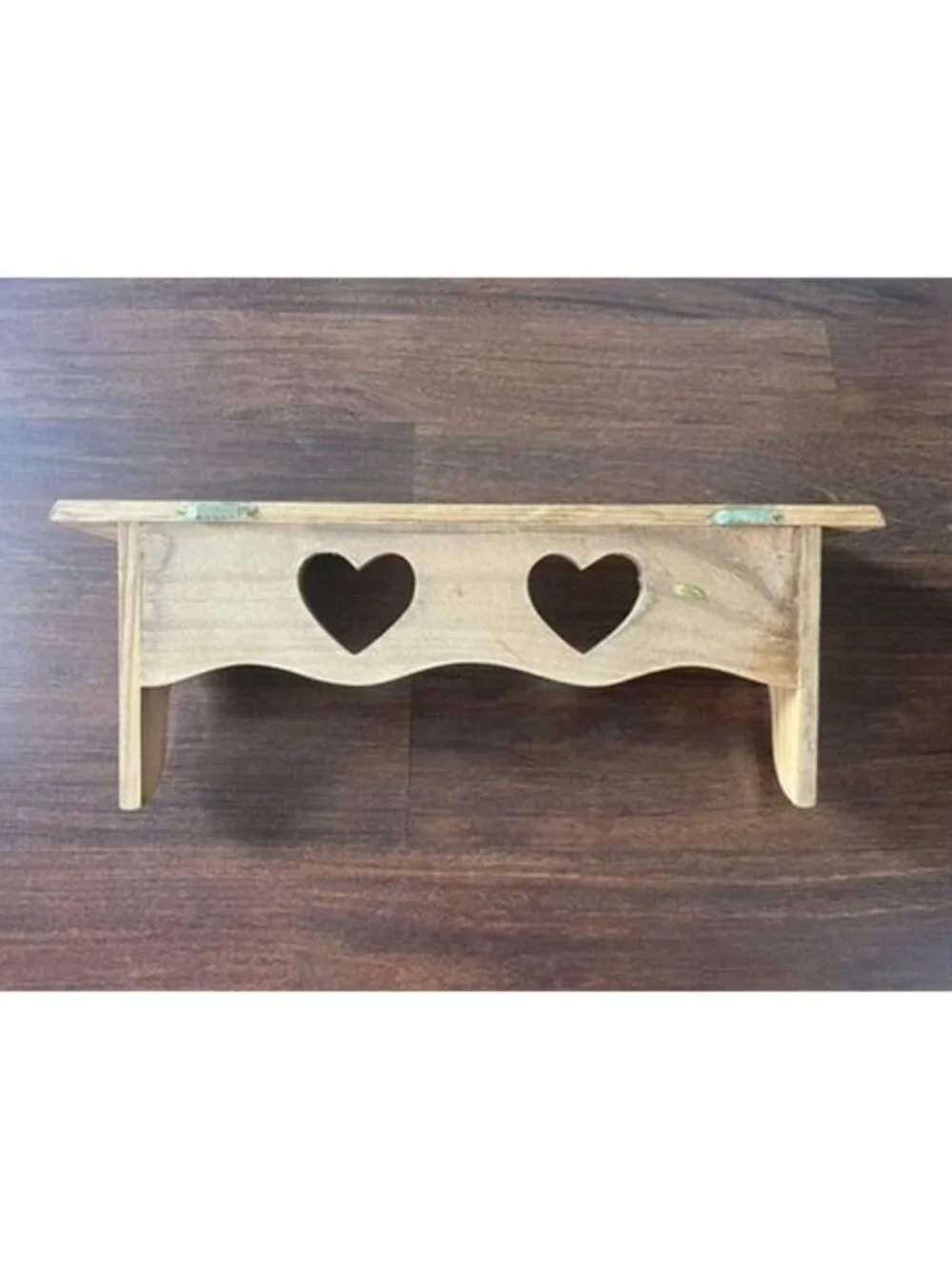 Vintage Sweetheart Shelf Set of 2 Wood Heart Wall Shelves Farmhouse Cottagecore